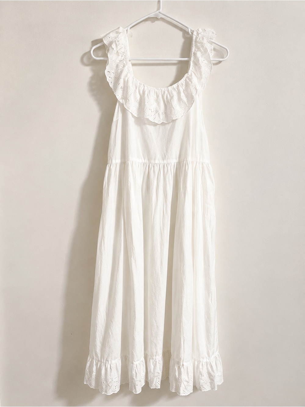 Maurices White Eyelet Maxi Dress